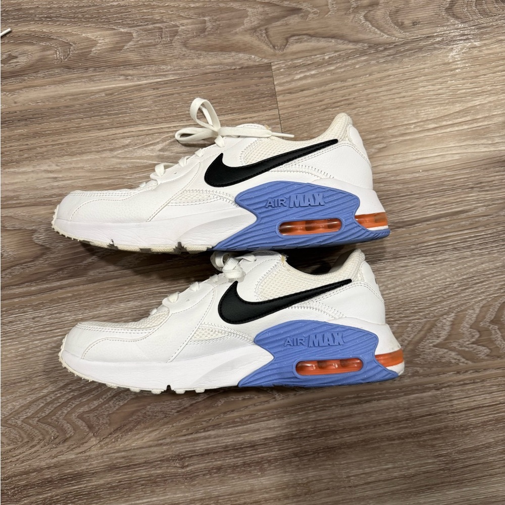 Nike Air Max White with Blue and Orange Details